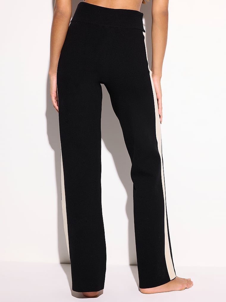 Victoria's Secret, Spiritual Gangster Blake Wide Leg Pant, Black, onModelBack, 2 of 4