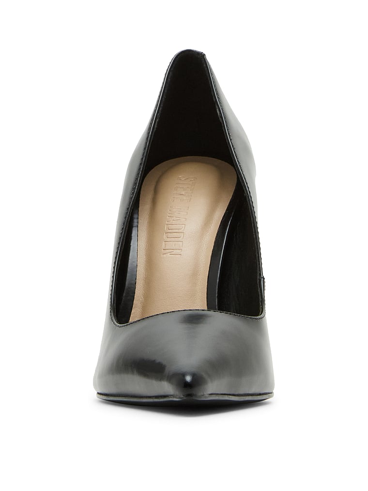 Steve Madden Noir Leather Pumps, Black Leather, onModelBack, 2 of 4