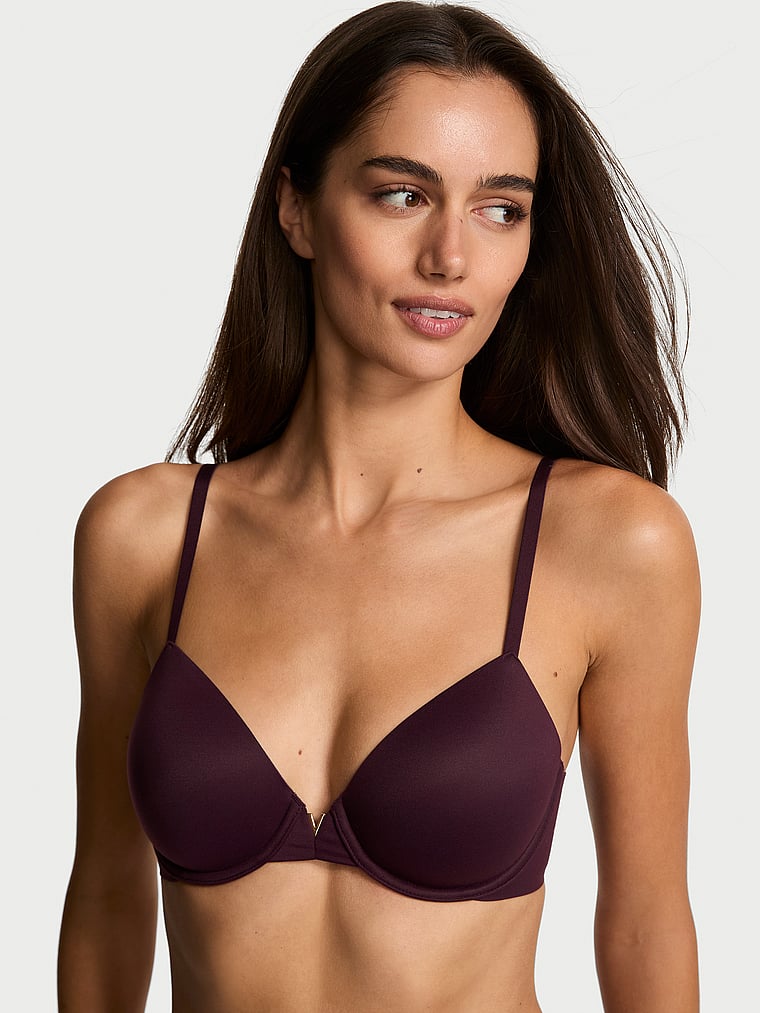 Victoria's Secret, Love Cloud Smooth Lightly Lined Full-Coverage Bra, Purple, onModelFront, 1 of 5 Maia is 5'9" and wears 34B or Small