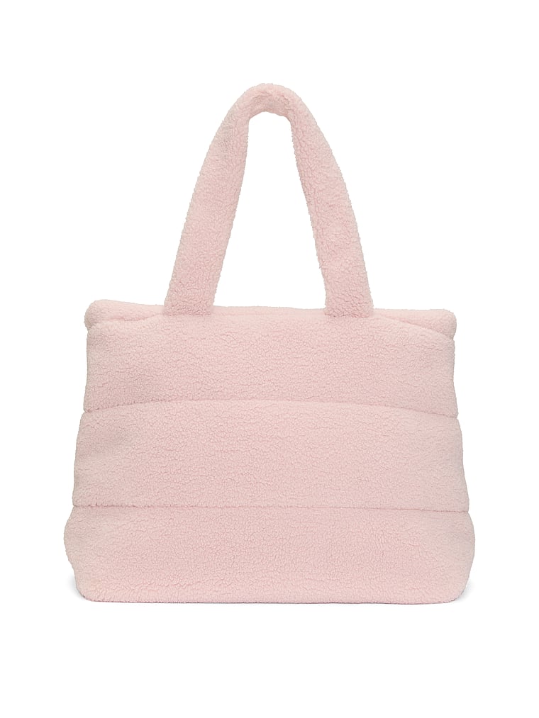 Victoria's Secret, Victoria's Secret  Cozy Plush Tote, Pink, onModelBack, 2 of 3