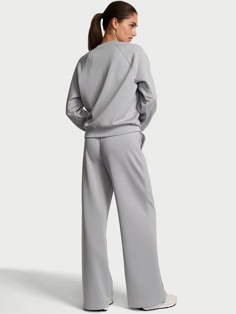 Victoria's Secret, VSX VSX Winter Featherweight Knit 2-Piece Lounge Set, Sterling, onModelBack, 2 of 3