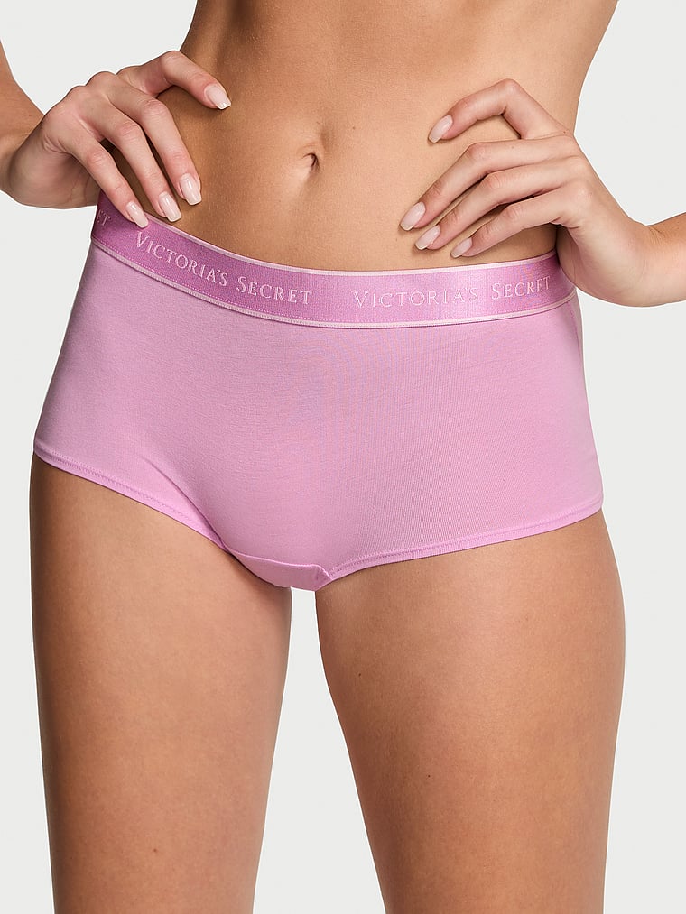Logo Cotton Boyshort Panty