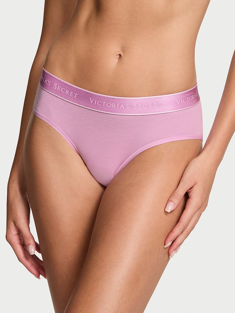 Logo Cotton Hiphugger Panty