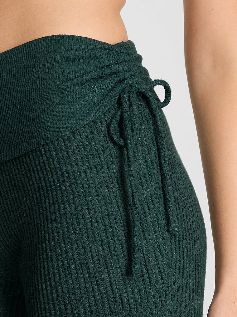 Waﬄe Knit PINK Foldover Flare™ Pants