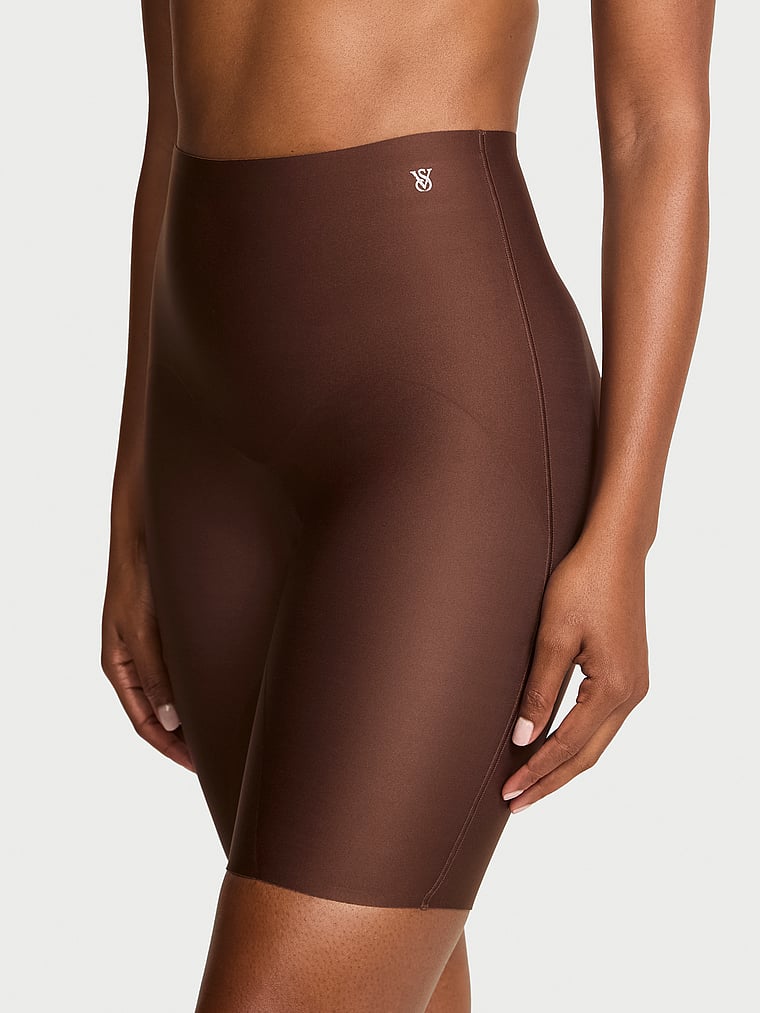 Victoria's Secret, Victoria's Secret Shapewear by Victoria InvisibleSculpting™ High-Waist Short, Ganache, onModelFront, 1 of 3