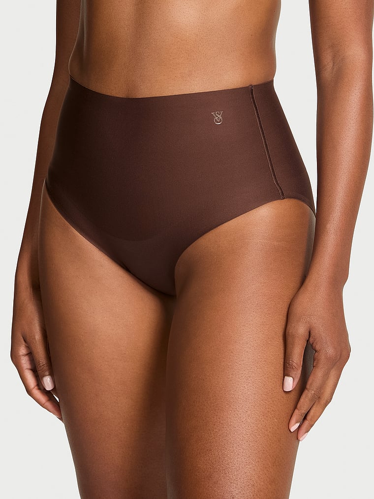 Victoria's Secret, Victoria's Secret Shapewear by Victoria InvisibleSculpting™ High-Waist Brief Panty, Ganache, onModelFront, 1 of 3