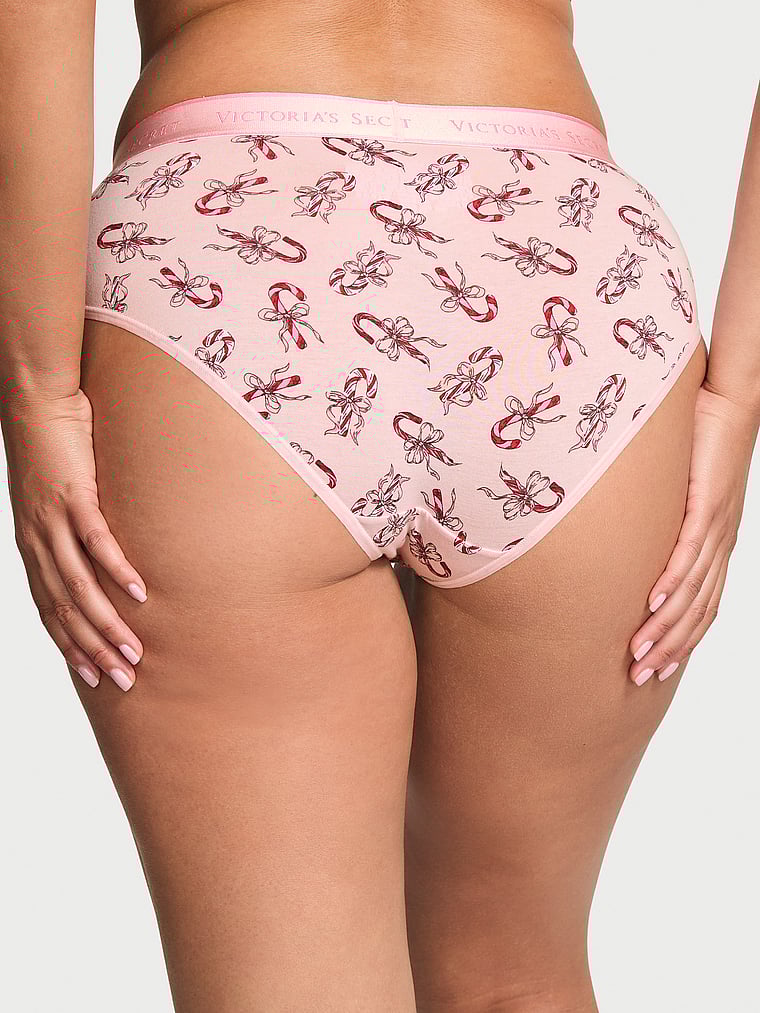 Logo Cotton Shine Patch Hiphugger Panty