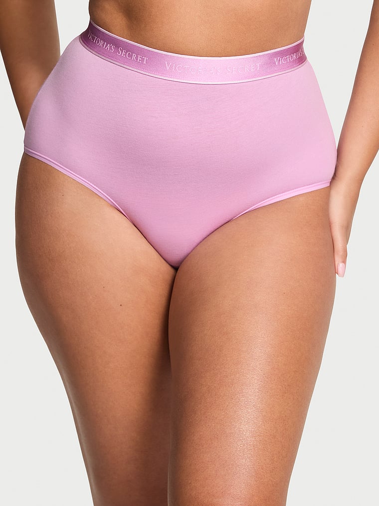 Logo Heart Pointelle Modern Brief Panty