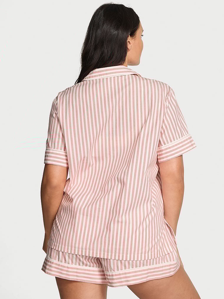 Victoria's Secret, Victoria's Secret Heritage Cotton Short Pajama Set, onModelBack, 2 of 3