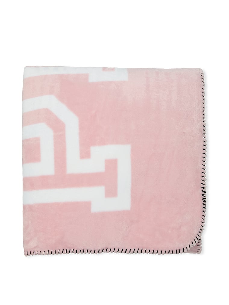 Victoria's Secret, Victoria's Secret Cozy Logo Blanket, Print, offModelFront, 1 of 2