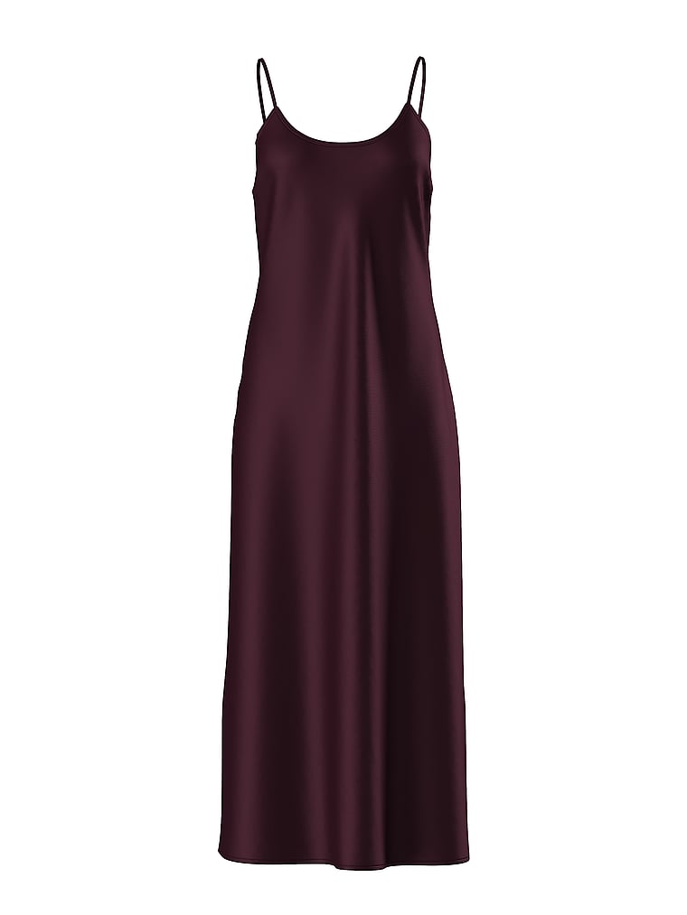 Victoria's Secret, Victoria's Secret Satin Long Slip, offModelFront, 3 of 5