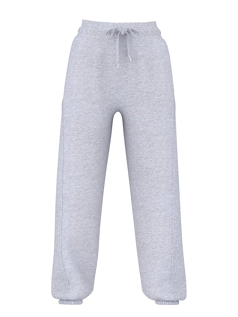 Victoria's Secret, VSX VSX Movement Fleece Relaxed Jogger, Medium Heather Grey, offModelFront, 2 of 5