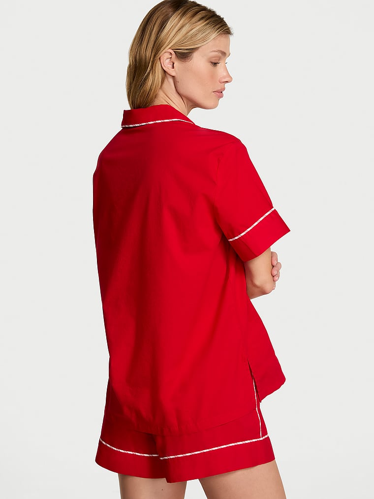 Victoria's Secret, Victoria's Secret Heritage Cotton Short Pajama Set, onModelBack, 2 of 4