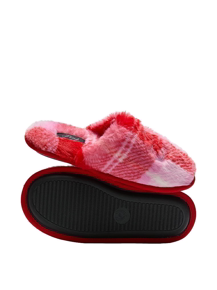Faux-Fur Closed-Toe Slippers
