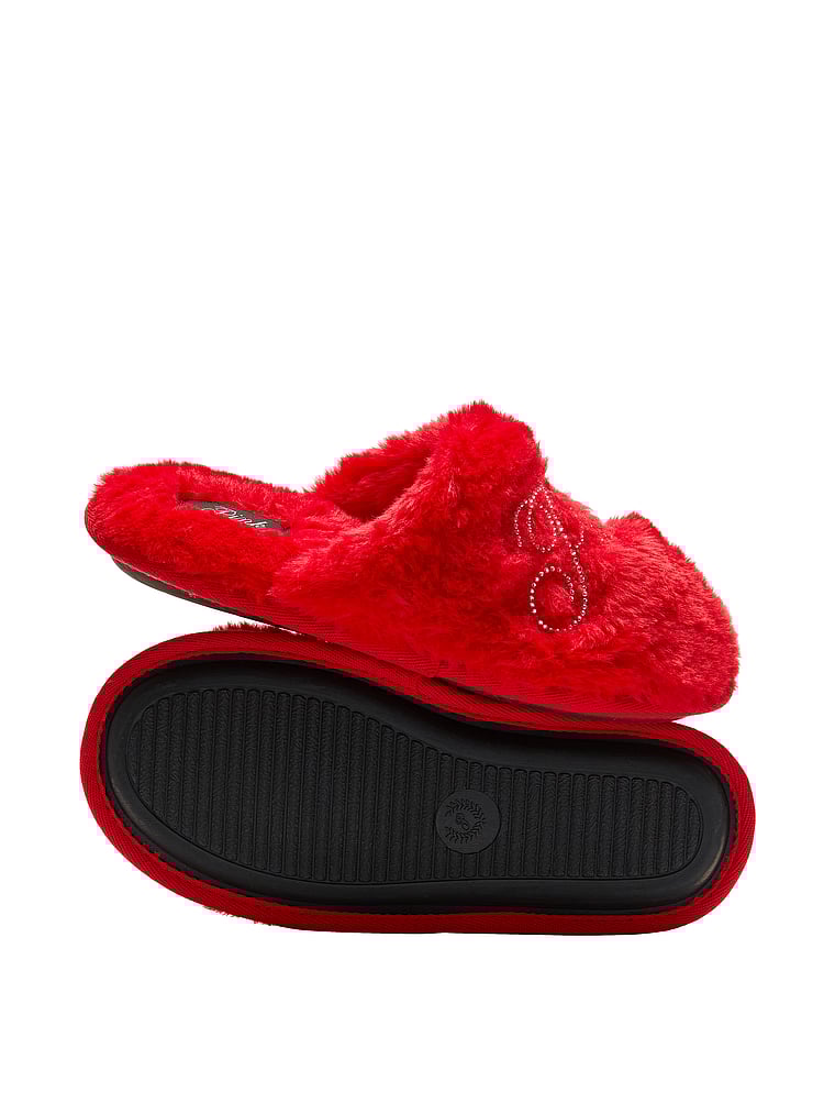 Faux-Fur Closed-Toe Slippers