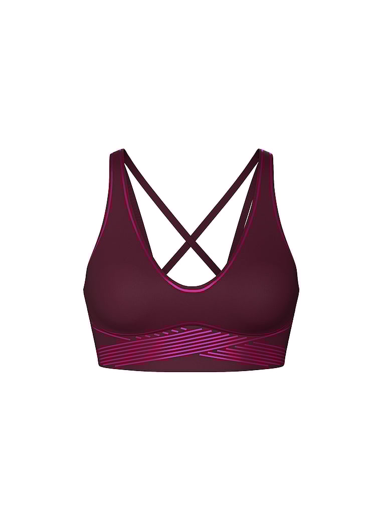 Victoria's Secret, VSX VSX Elevate™ Refined Contours Plunge Sports Bra, offModelFront, 4 of 5