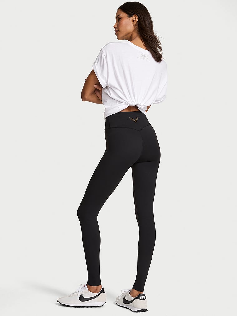 Victoria's Secret, VSX VSX Elevate™ Backstage Legging, Black, offModelFront, 2 of 5 Daiane is 5'11" and wears Small