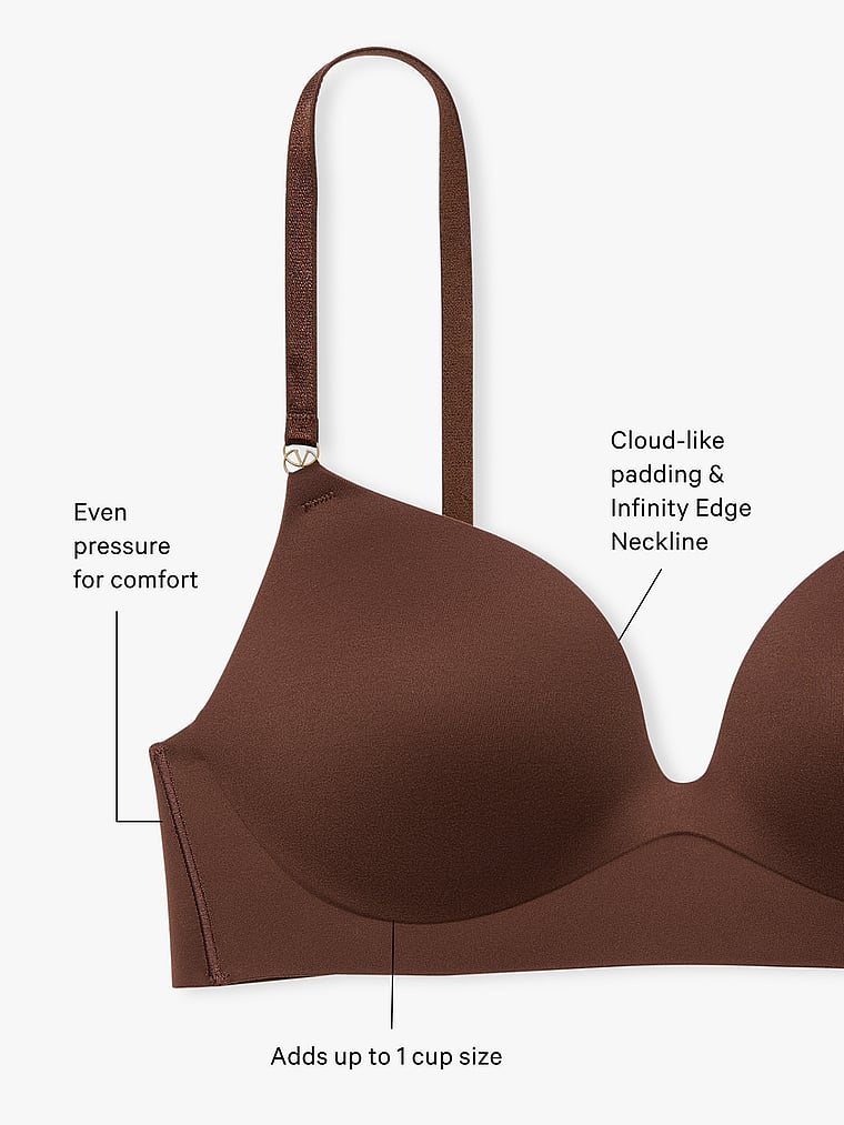 Smooth Wireless Push-Up Plunge Bra