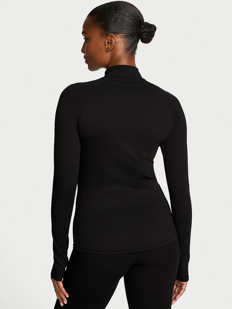 Victoria's Secret, VSX VSX Elevate™ Diamanté Flex Half-Zip Jacket, Black Diamanté, detail, 5 of 5