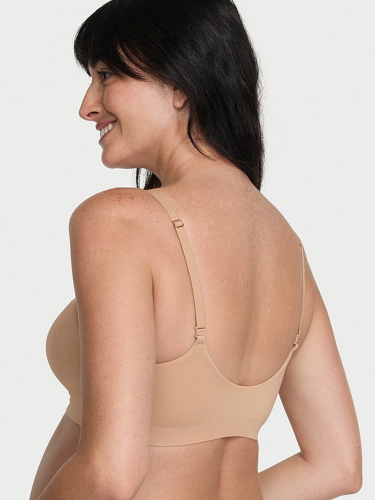 Victoria's Secret, Invisible by Victoria’s Secret Seamless Nursing Bra, Praline, onModelBack, 2 of 3