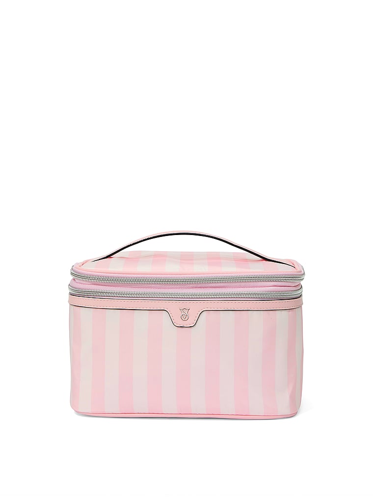 Victoria's Secret, Victoria's Secret Express Train Case, Heritage Stripe, offModelBack, 3 of 4