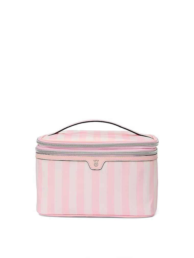 Victoria's Secret, Victoria's Secret Express Train Case, Heritage Stripe, onModelFront, 1 of 4