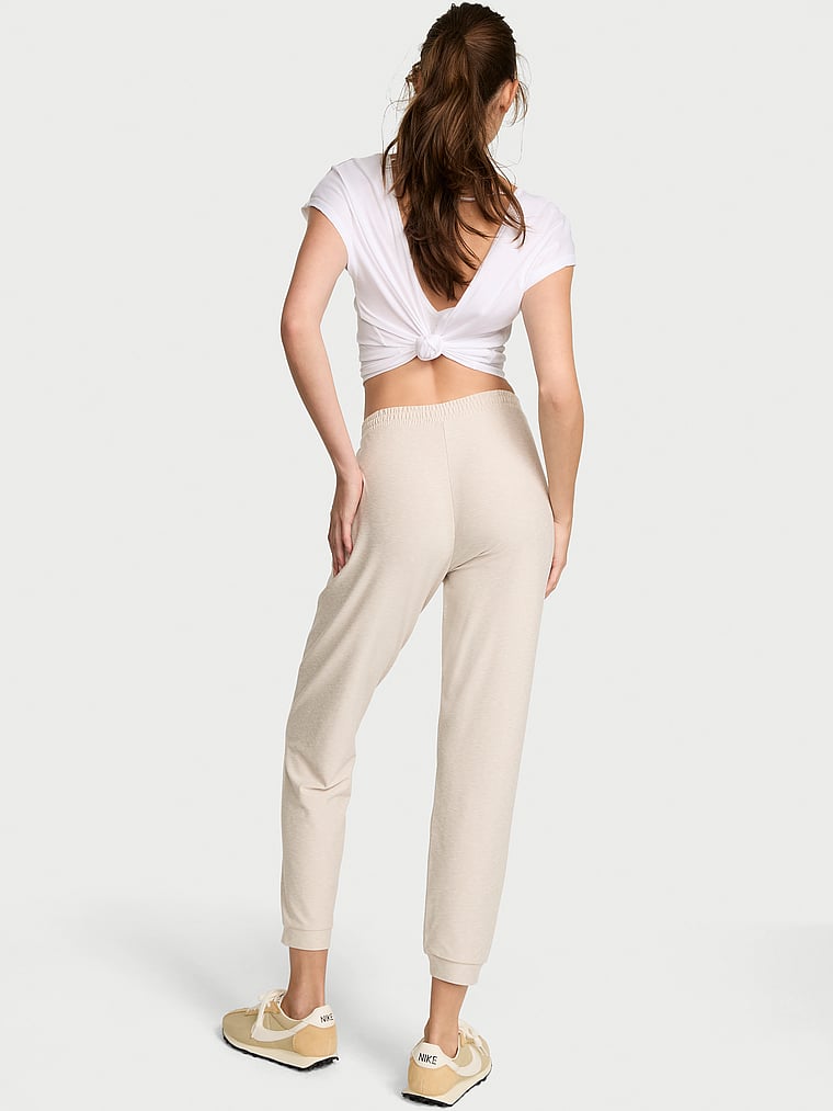 Victoria's Secret, VSX VSX LUXMarl™ Jogger Pant, Heather Soft Beige, onModelBack, 2 of 3 Kennidy is 5'11" or 180cm and wears Small