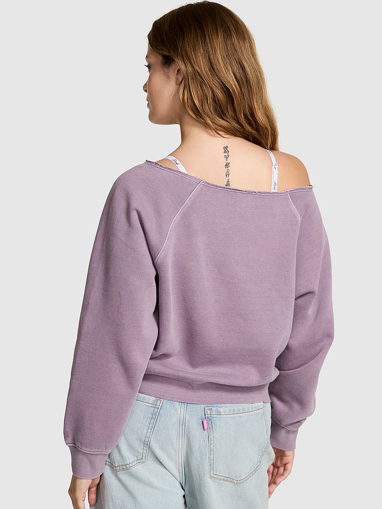 Ivy Fleece Off-The-Shoulder Sweatshirt