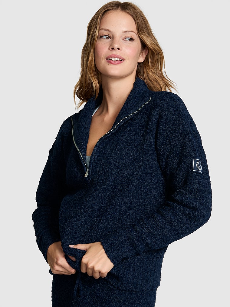 Cozy Bouclé Half-Zip Sweater