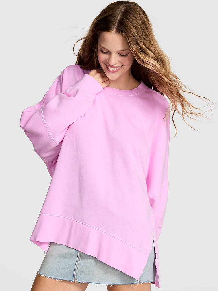 Ivy Fleece Tunic Crew Sweatshirt
