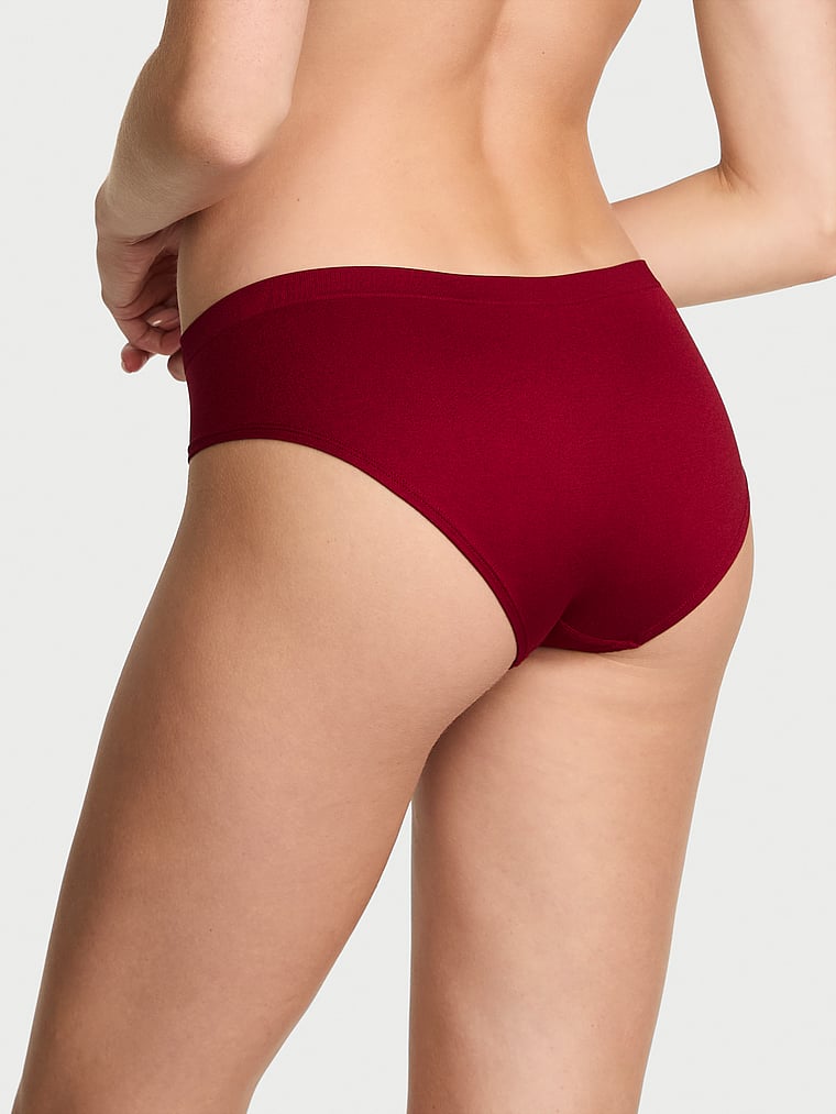 Victoria's Secret, Seamless Seamless Shine Hiphugger Panty, Red Lacquer, onModelBack, 2 of 4 Kennidy is 5'11" and wears Small