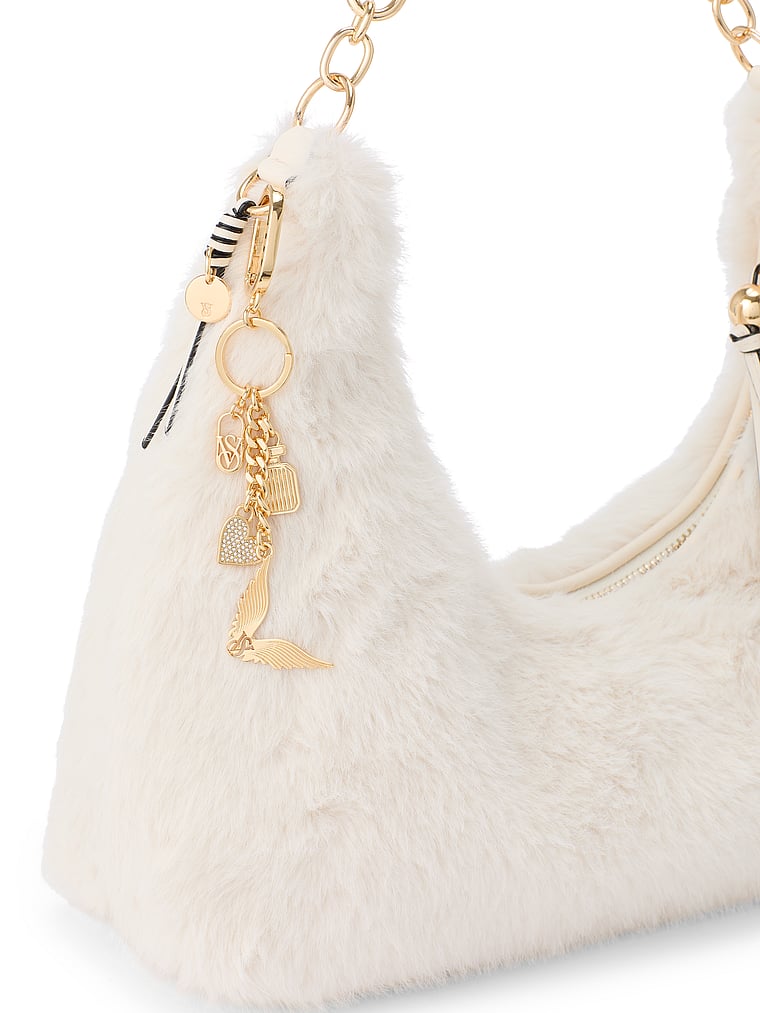 Victoria's Secret, Victoria's Secret Angel Wings Bag Charm Keychain, Gold Heritage Charm, detail, 2 of 2