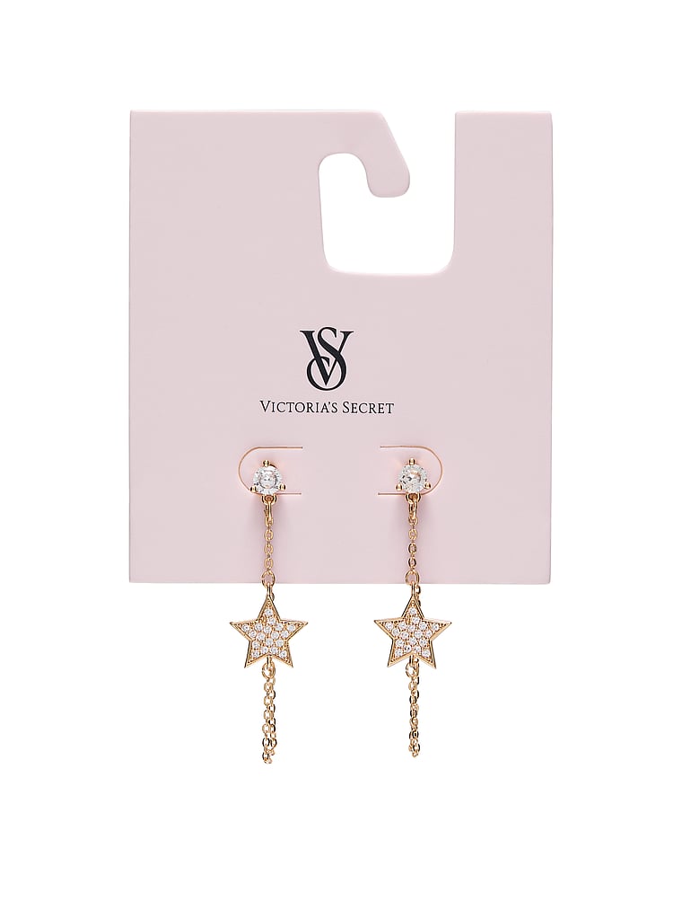Crystal Star Dangle Earrings