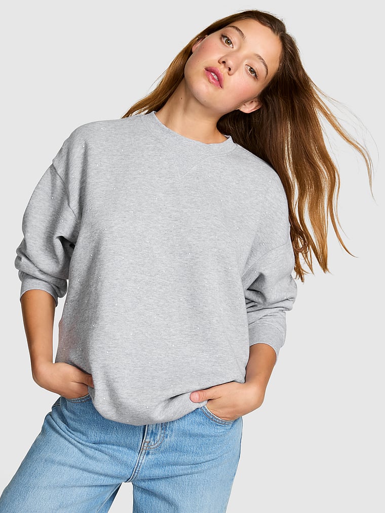 Ivy Fleece Oversized Crew Sweatshirt