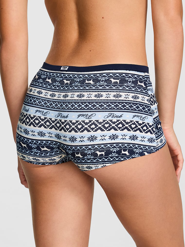 PINK Cotton Dorm Boyshort Panty, onModelBack, 2 of 3