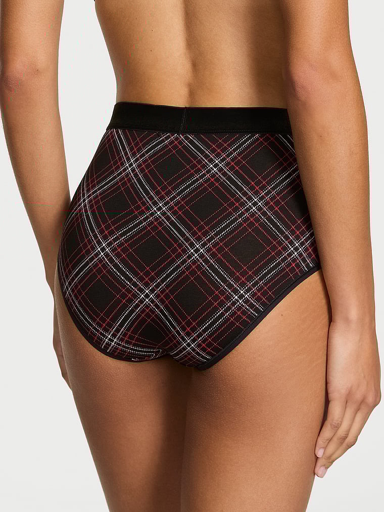 Logo Cotton Shine Patch Velvet Modern Brief Panty