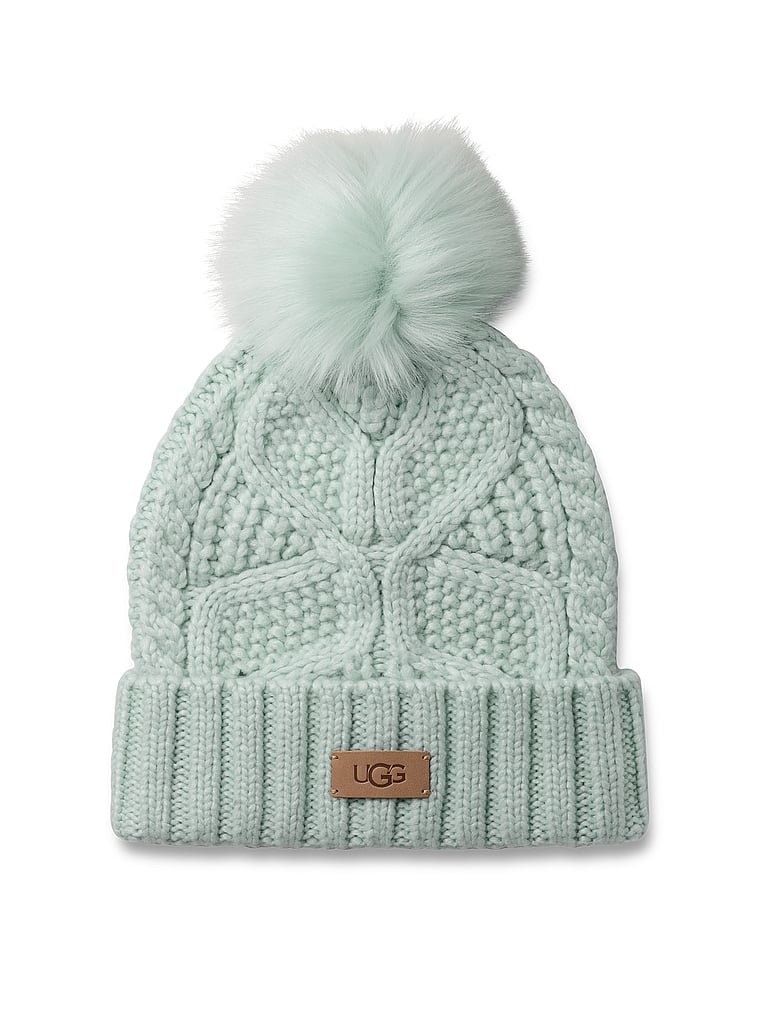 Cable Beanie With Pom