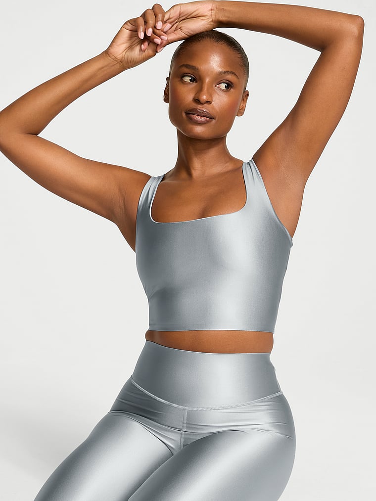 Sporty & Rich Syracuse Vネック ベスト Buy VSX GlossyTech™ Square-Neck Bra Top, Sterling - Order Sport