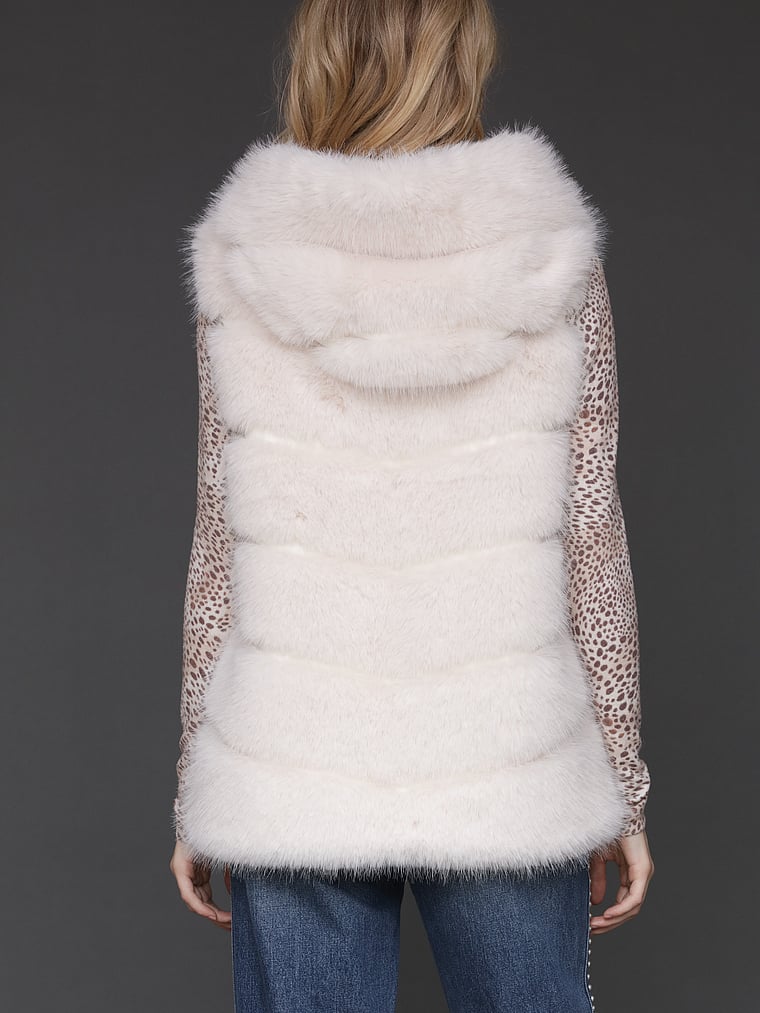 Buy Hooded Zip-Front Vest, Pearl - Order Jackets & Outerwear