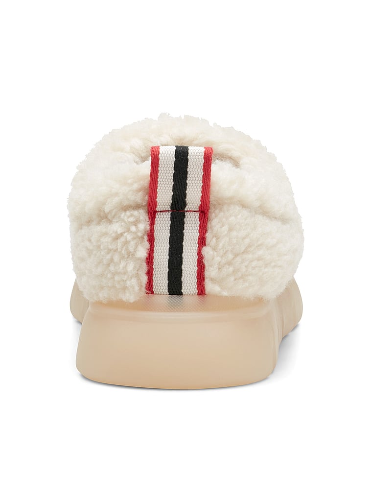 Hunter Madison Teddy Lug Sole Slide, Natural, onModelBack, 2 of 3