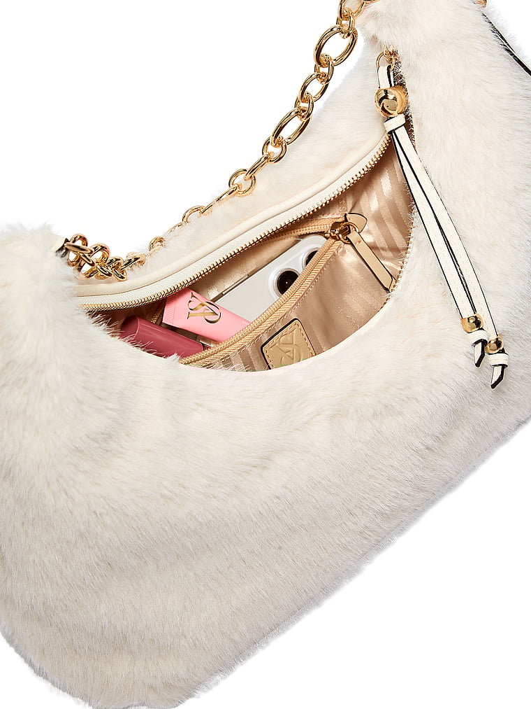 VS Icon Medium Faux Fur Shoulder Bag