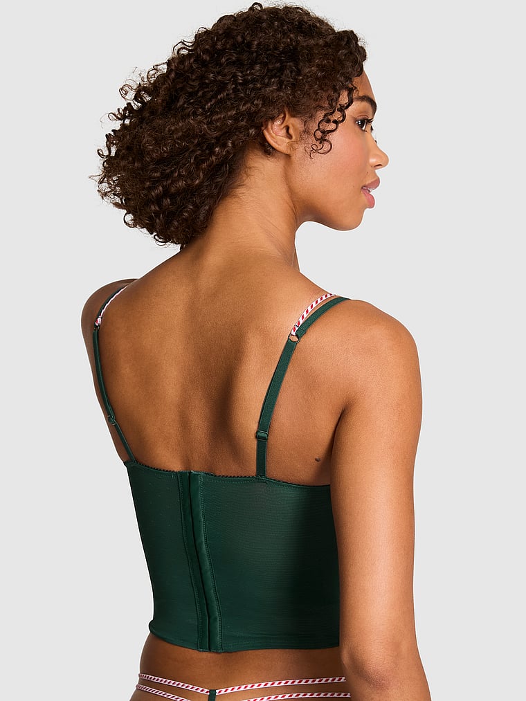 PINK Wink Wink Lightly Lined Balconette Corset Top, onModelBack, 2 of 3