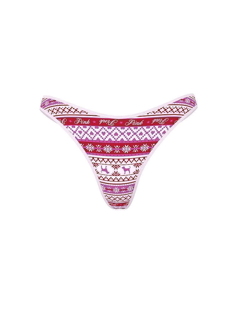 Cotton High-Leg Thong Panty