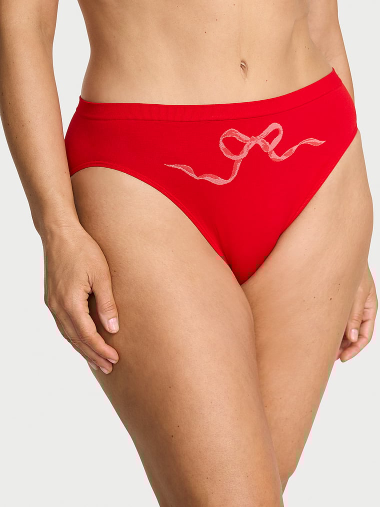Seamless Eyelet High-Leg Brief Panty