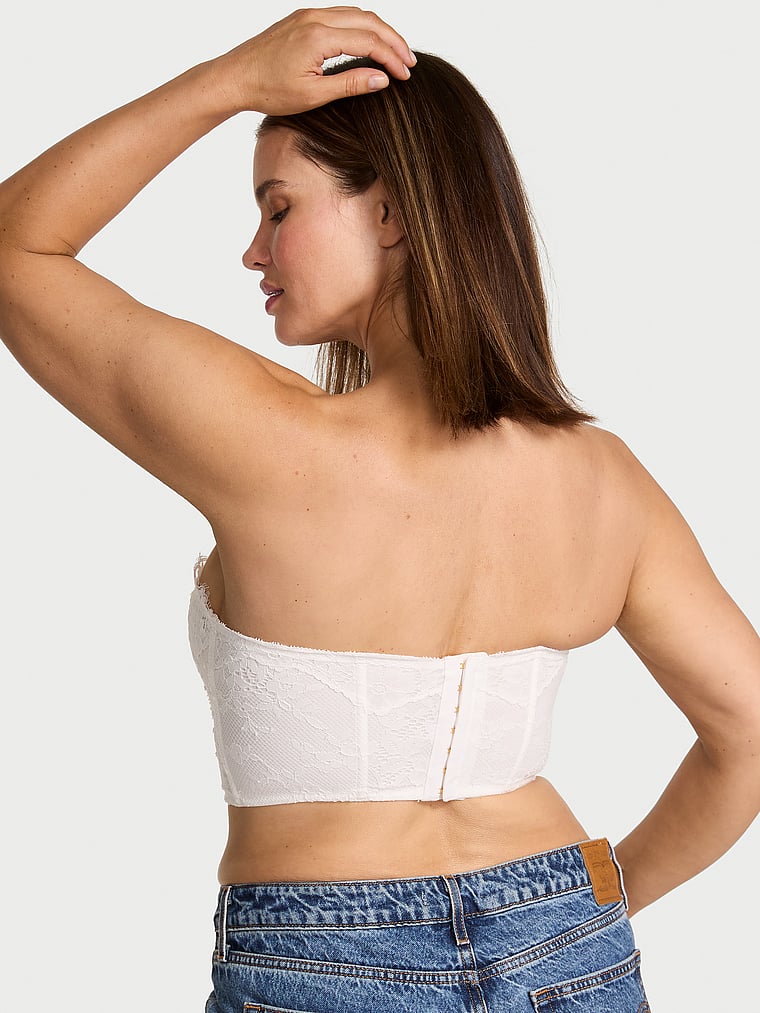 Dare to Dream Lace Deep-V Cropped Corset Top