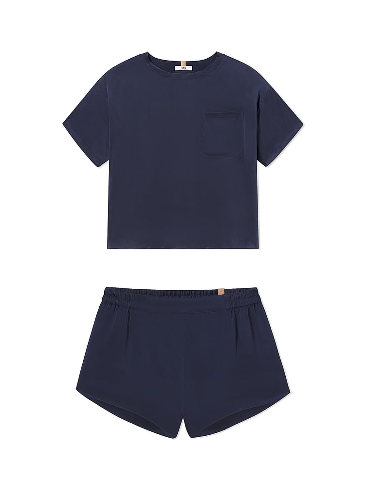 Washable Silk Tee Short Set