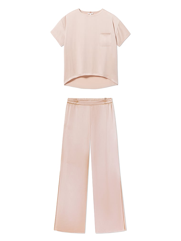 Washable Silk Tee Pant Set