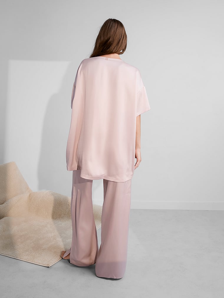 Washable Silk Tee Pant Set