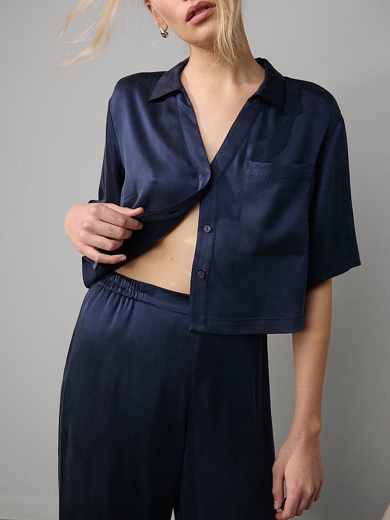 Washable Silk High-Rise Pant Set