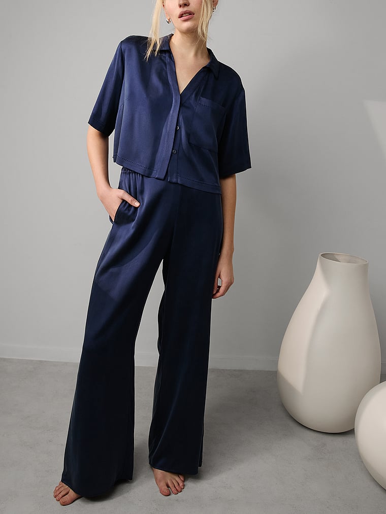 Washable Silk High-Rise Pant Set